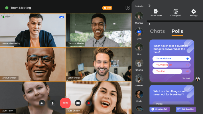 6. Video Conferencing Screen –